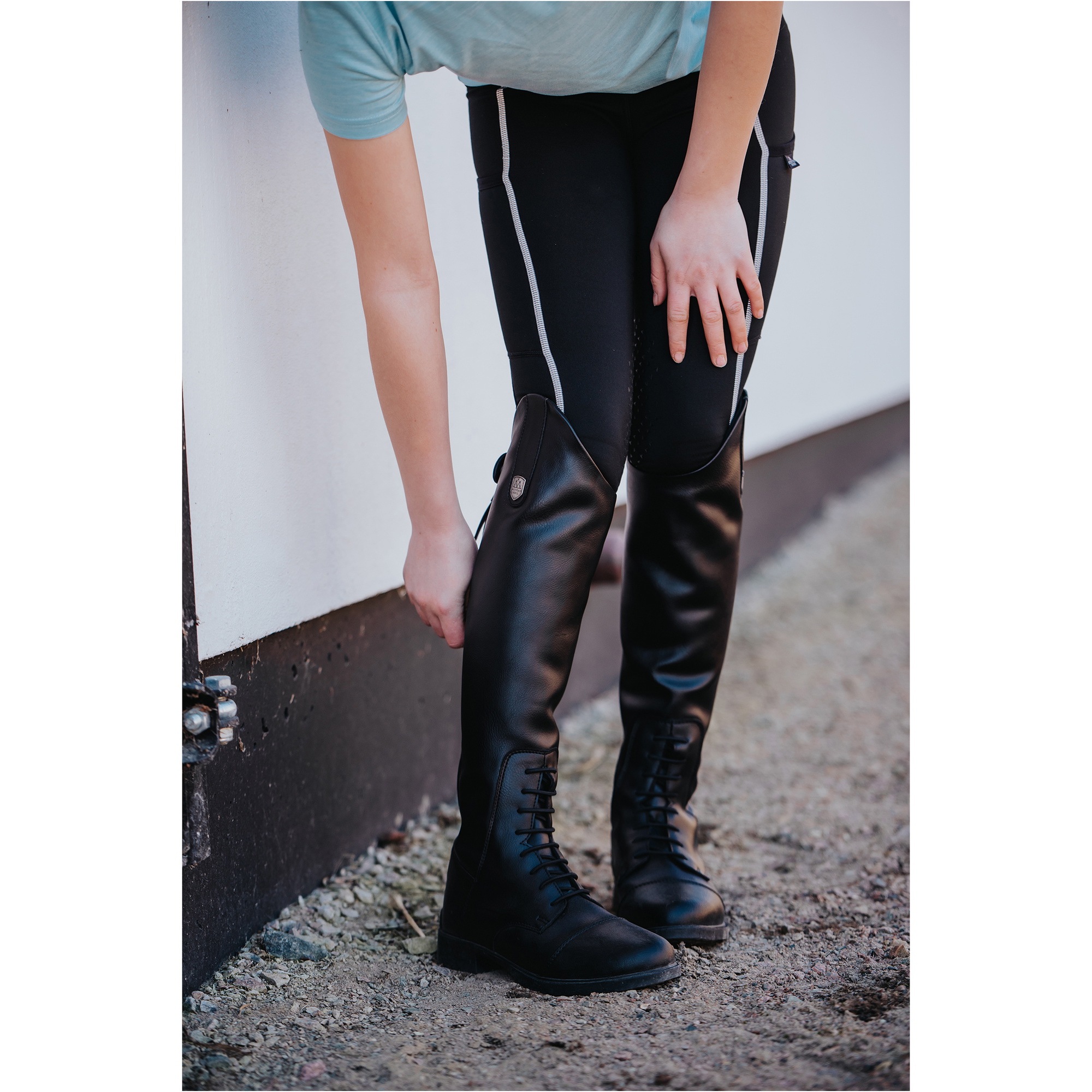 Mountain Horse Junior Veganza Long Riding Boots - Black
